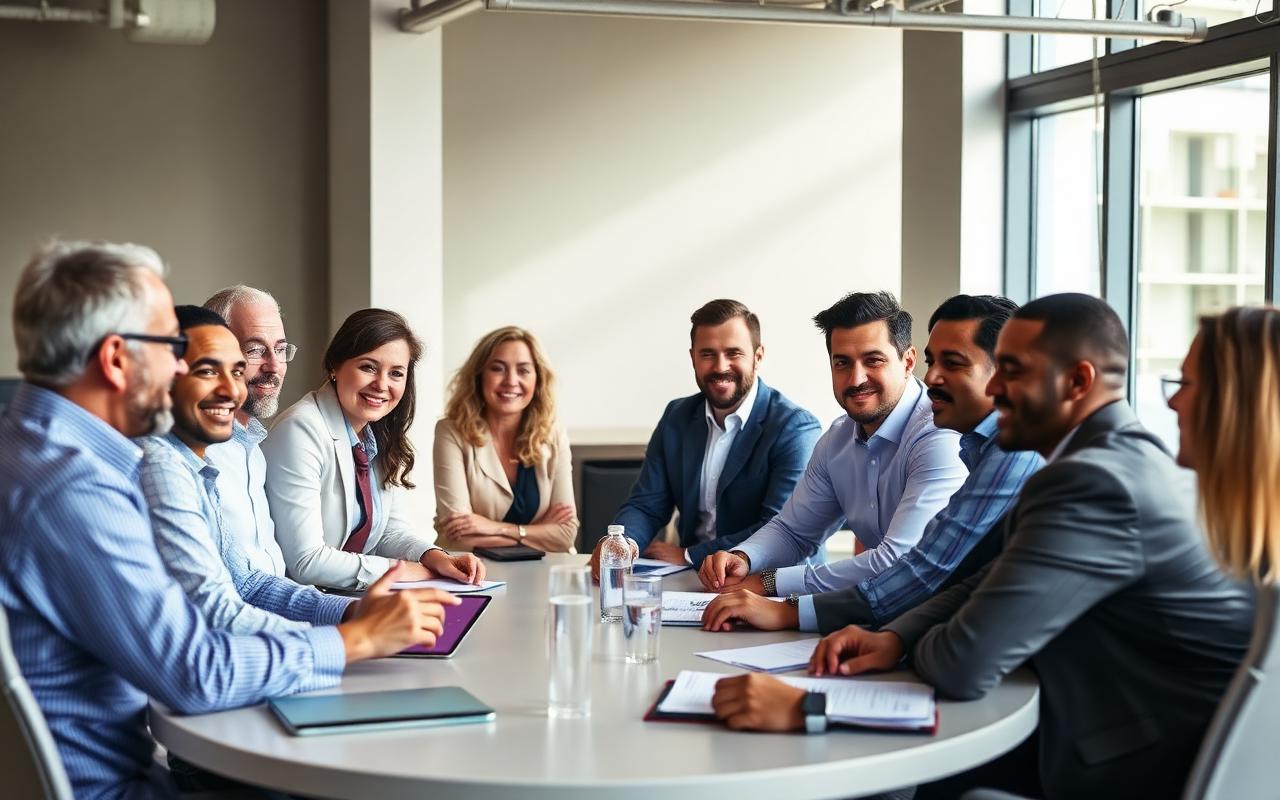 Members of the Digital Forwarders Alliance at a roundtable in Chicago